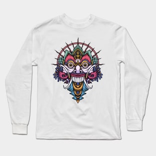 Balinese Rangda with a Simple and Colorful Style Long Sleeve T-Shirt